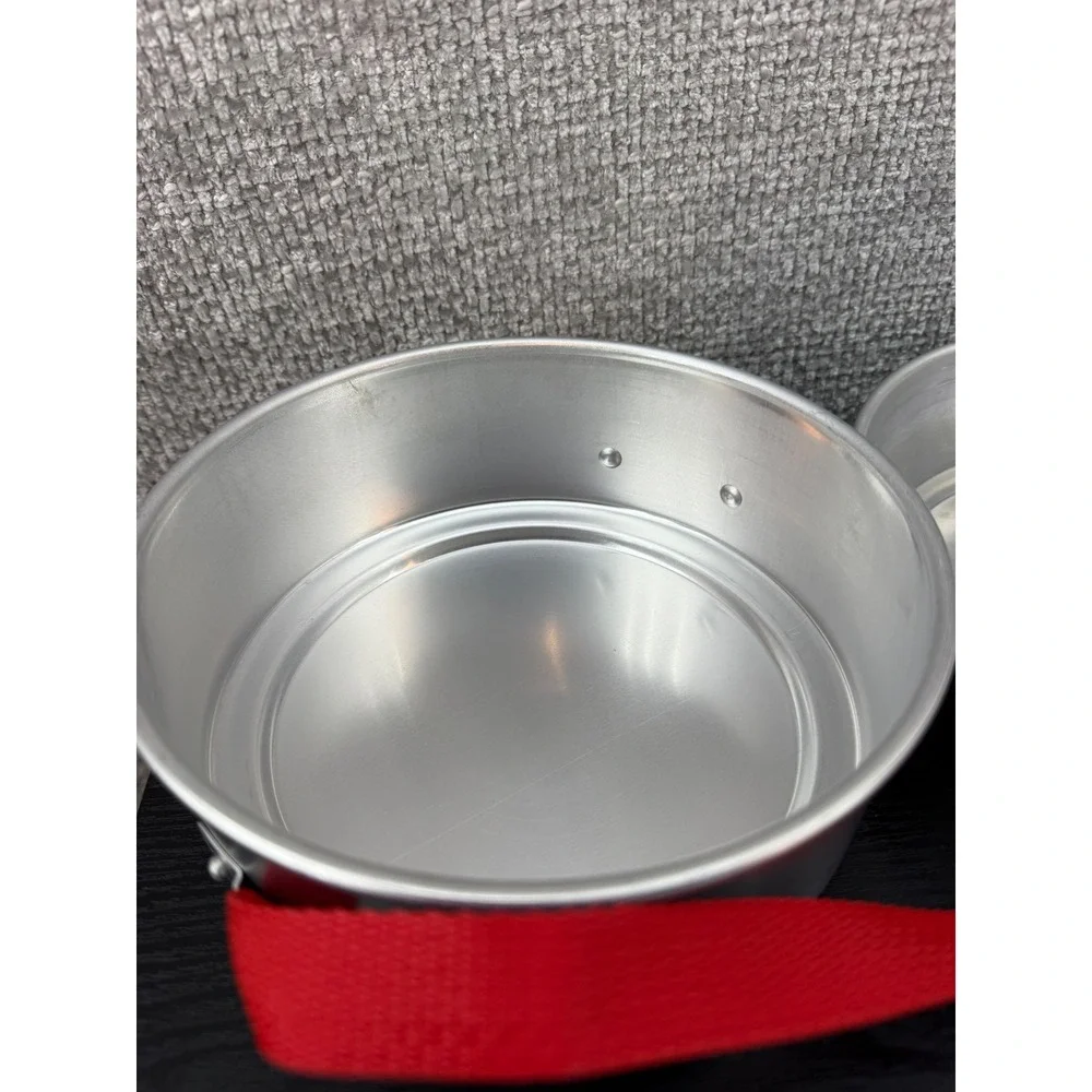 Mirro Backpacker Camping Mess Kit Silver Aluminum Vintage 8 pc Set outdoor